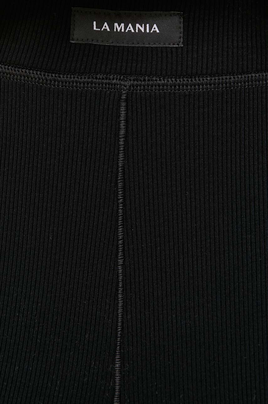 La Mania legginsy damskie kolor czarny gładkie