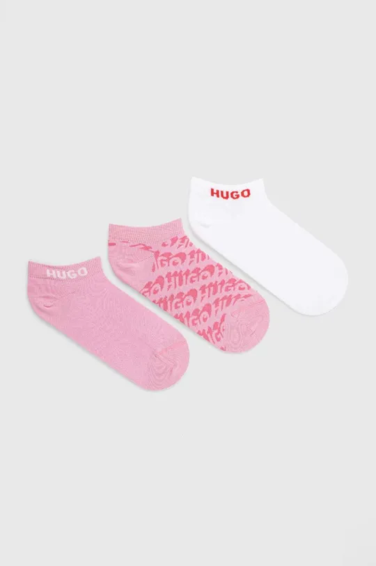 roza Čarape HUGO 3-pack Ženski