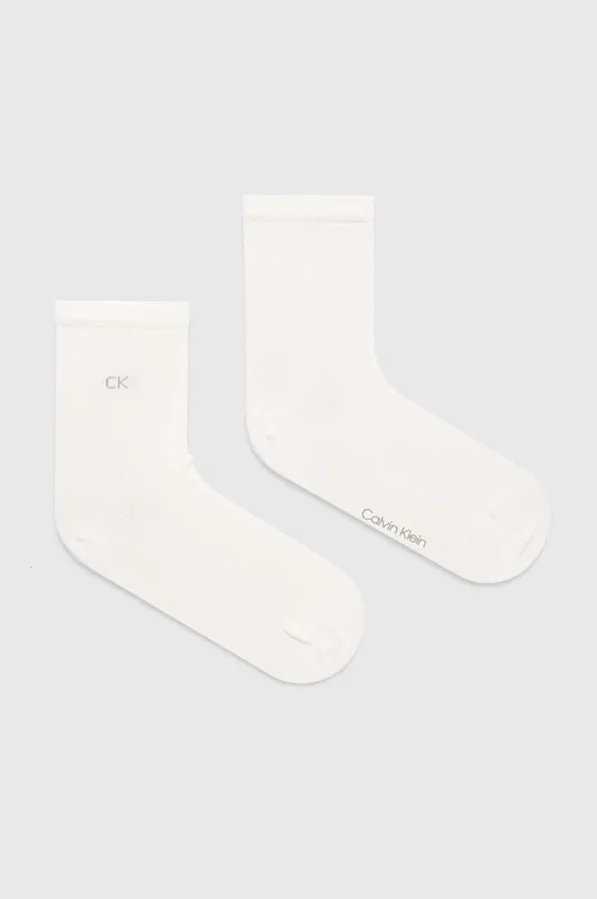 bela Nogavice Calvin Klein 2-pack Ženski