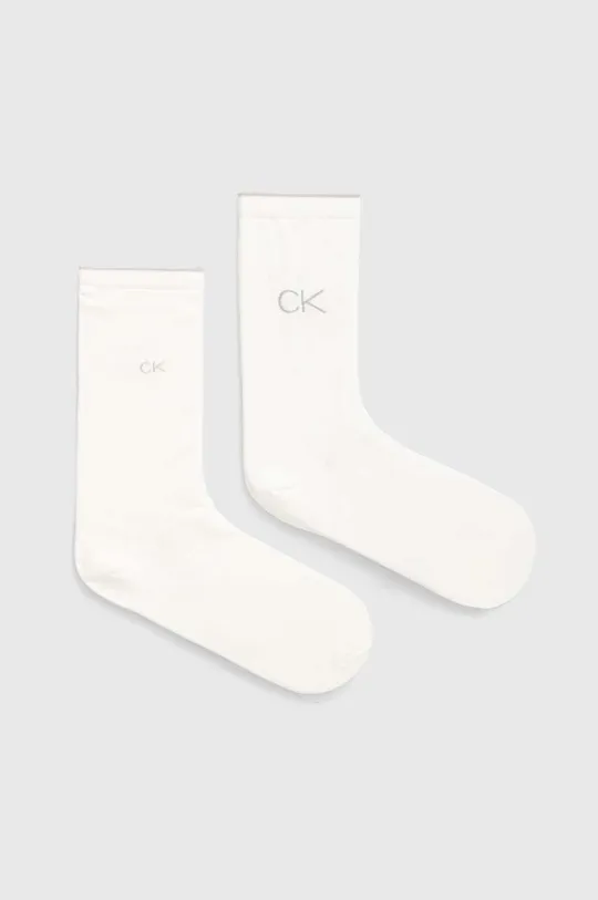 biały Calvin Klein skarpetki 2-pack Damski