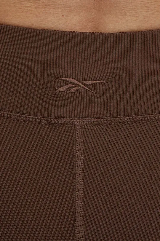 brązowy Reebok legginsy do jogi LUX Collection