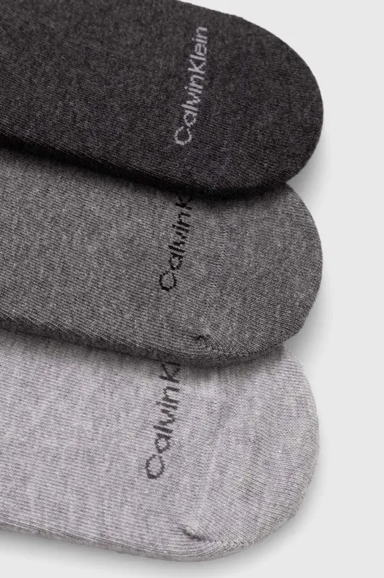 Ponožky Calvin Klein 3-pak sivá