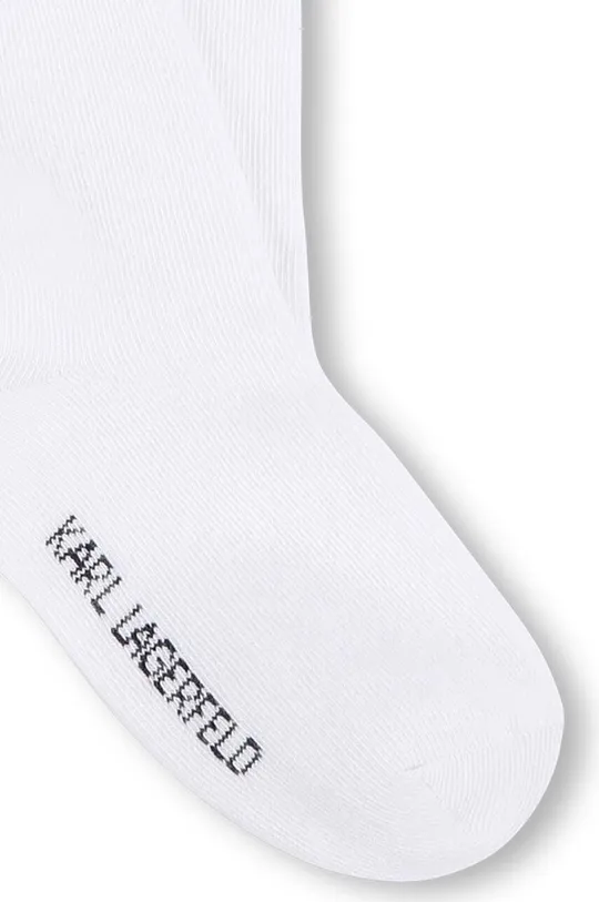 Παιδικές κάλτσες μέχρι το γόνατο Karl Lagerfeld λευκό