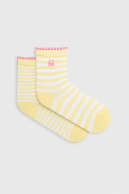 жовтий Дитячі шкарпетки United Colors of Benetton Для дівчаток