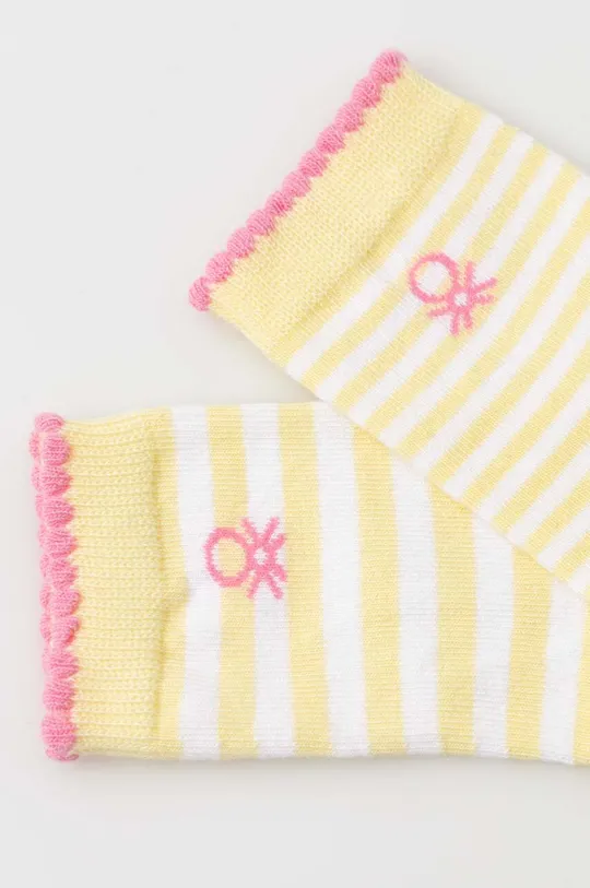 Дитячі шкарпетки United Colors of Benetton жовтий