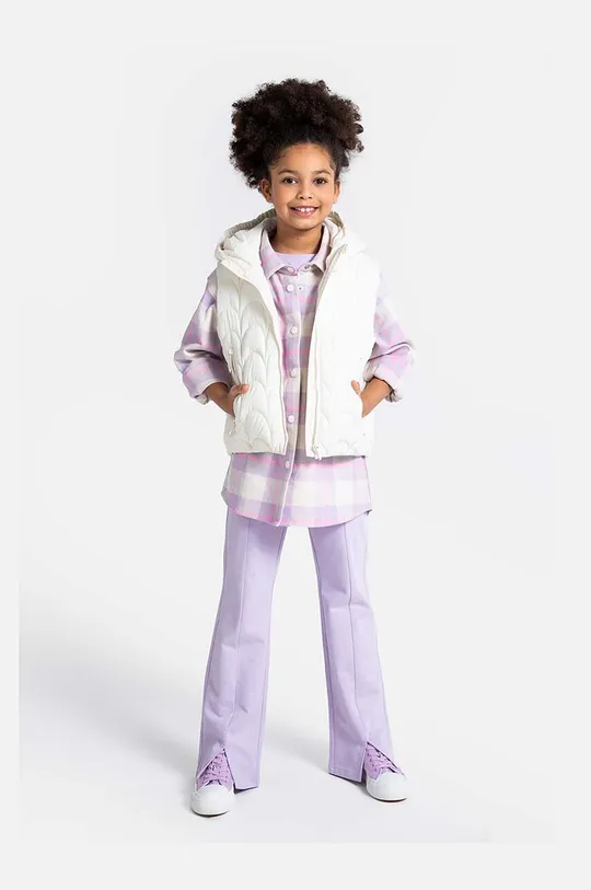 fioletowy Coccodrillo spodnie bawełniane dziecięce Dziewczęcy
