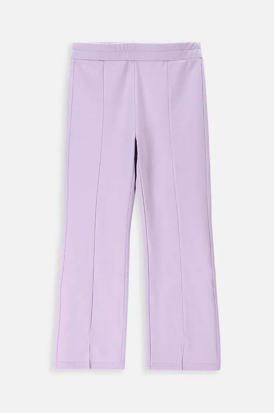 Otroške bombažne hlače Coccodrillo vijolična