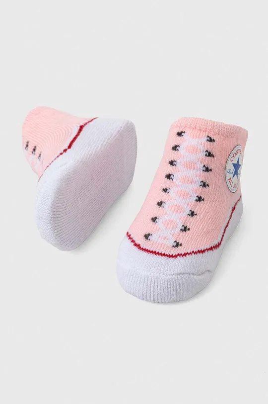 Nogavice za dojenčka Converse 2-pack roza