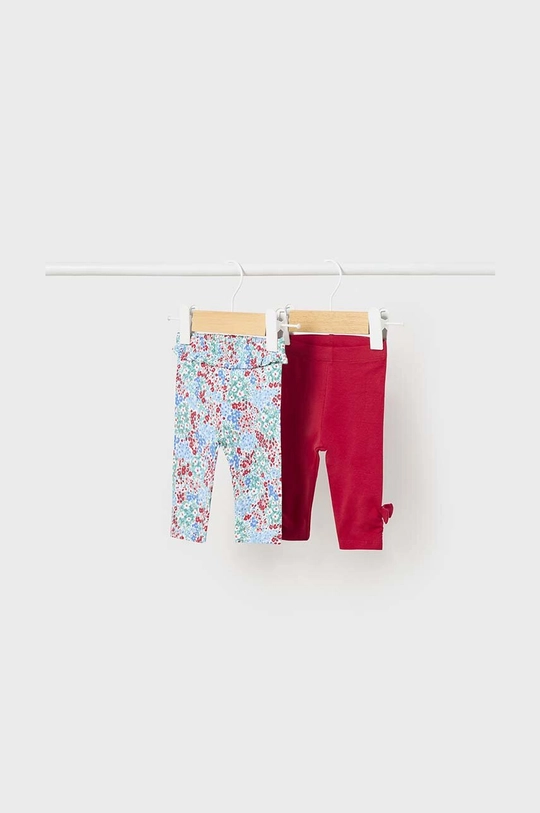 czerwony Mayoral Newborn legginsy niemowlęce 2-pack Dziewczęcy