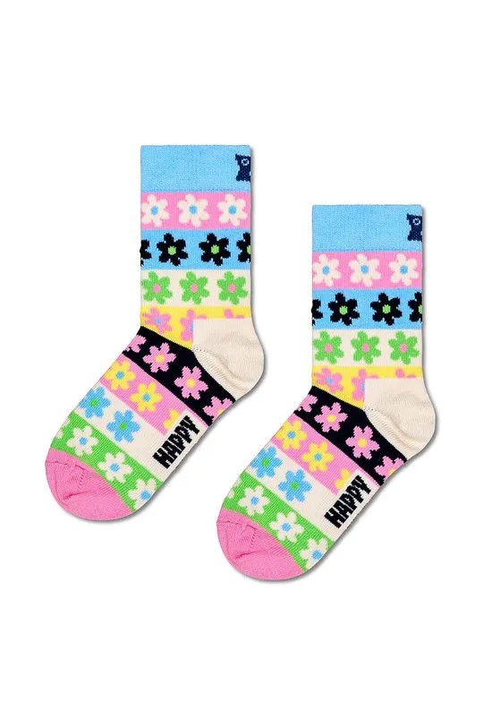 ροζ Παιδικές κάλτσες Happy Socks Kids Flower Stripe Sock Για κορίτσια