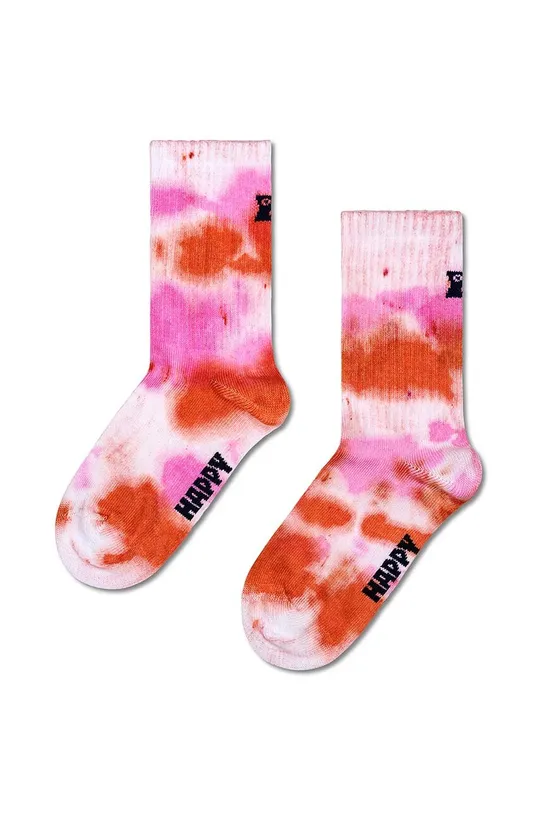różowy Happy Socks skarpetki dziecięce Kids Tie-dye Sock Dziewczęcy