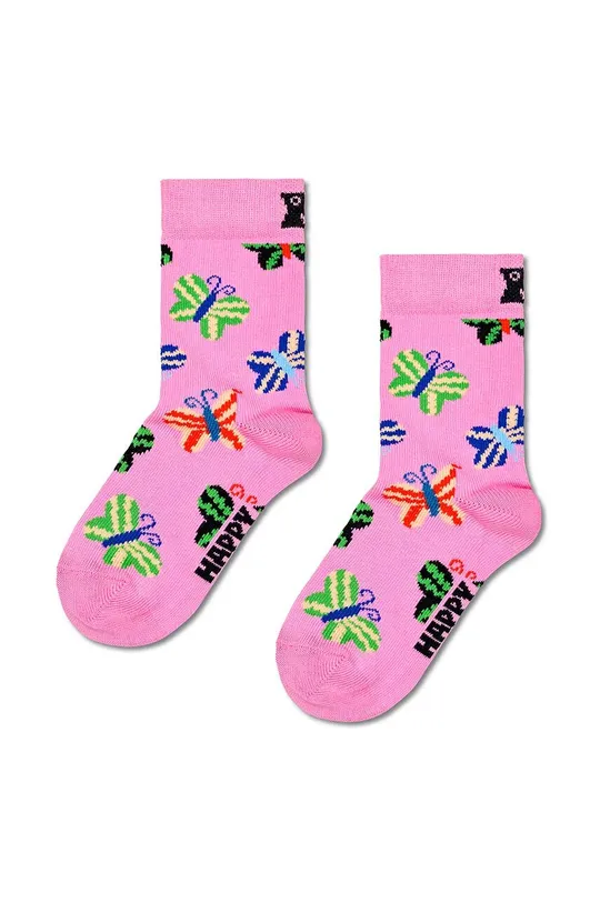 Otroške nogavice Happy Socks Kids Butterfly Socks 2-pack rumena
