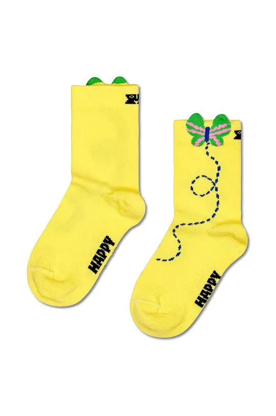 Happy Socks calzini bambino/a Kids Butterfly Socks pacco da 2 86% Cotone, 12% Poliammide, 2% Elastam