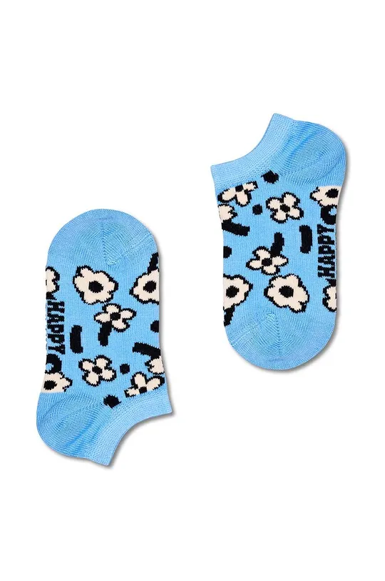 Дитячі шкарпетки Happy Socks Kids Flowers Low Socks 2-pack блакитний