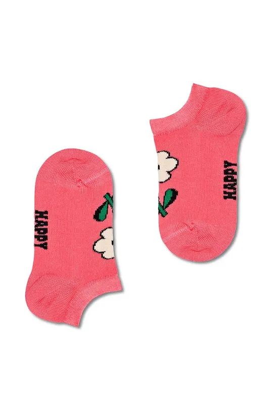 Detské ponožky Happy Socks Kids Flowers Low Socks 2-pak 79 % Bavlna, 20 % Polyamid, 1 % Elastan