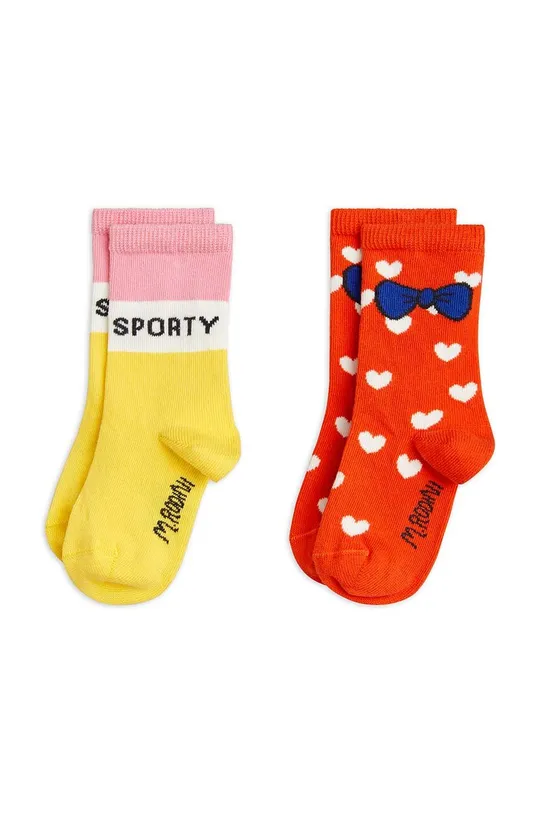 oranžová Detské ponožky Mini Rodini 2-pak Detský