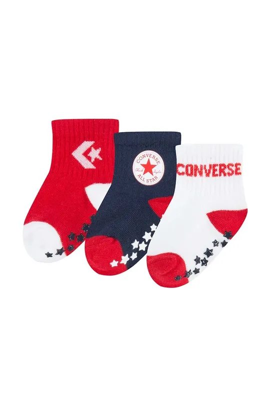 Nogavice za dojenčka Converse 3-pack rdeča