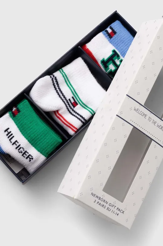 Шкарпетки для немовлят Tommy Hilfiger 3-pack 78% Бавовна, 21% Поліамід, 1% Еластан