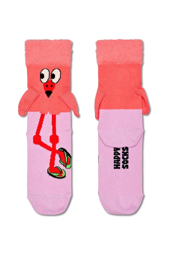 ružová Detské ponožky Happy Socks Kids Flamingo Sock Detský