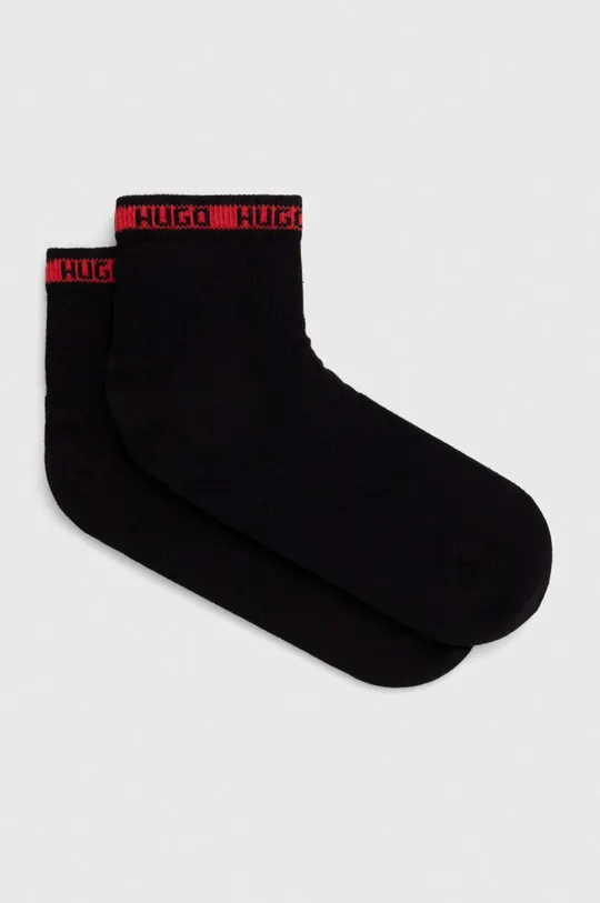 čierna Ponožky HUGO 2-pak Pánsky