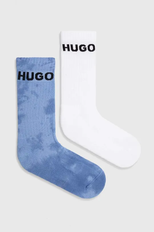 modrá Ponožky HUGO 2-pak Pánsky