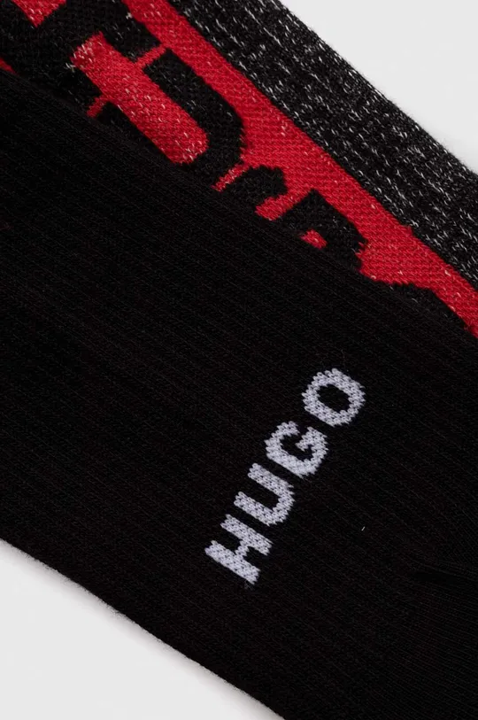 Nogavice HUGO 2-pack črna