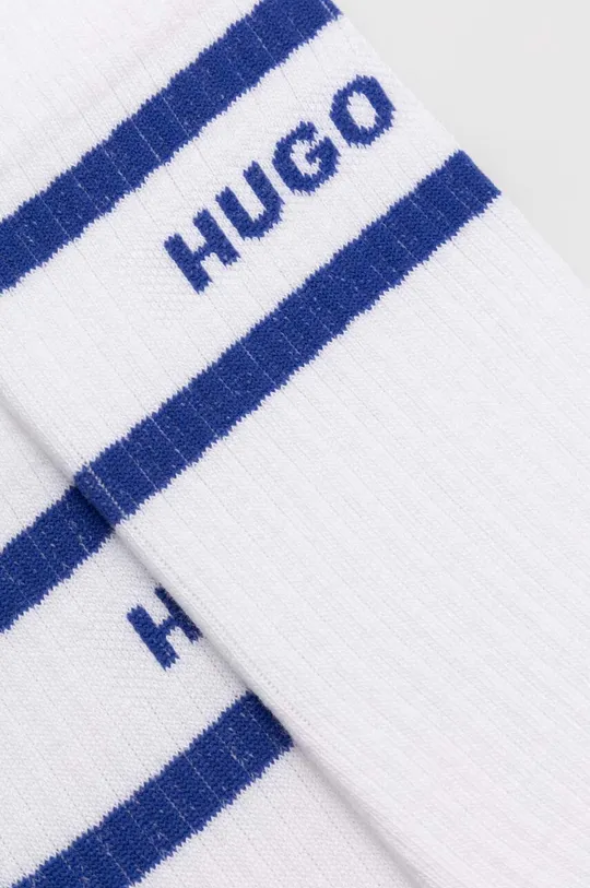 Nogavice Hugo Blue 2-pack bela
