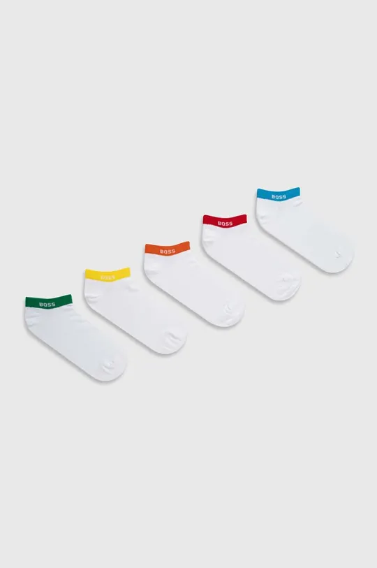 biela Ponožky BOSS 5-pak Pánsky