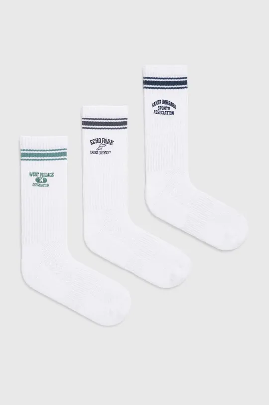 biela Ponožky Abercrombie & Fitch 3-pak Pánsky