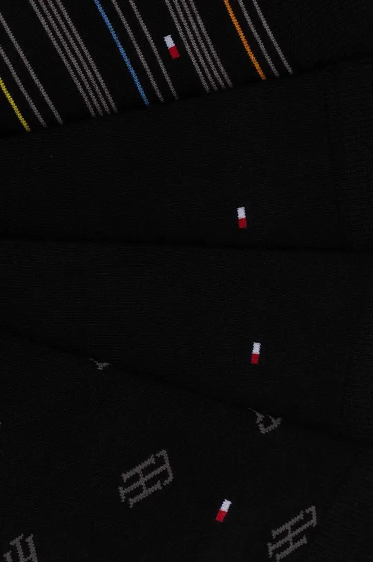 Ponožky Tommy Hilfiger 4-pak čierna