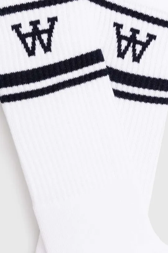 Wood Wood socks Con 2-pack white