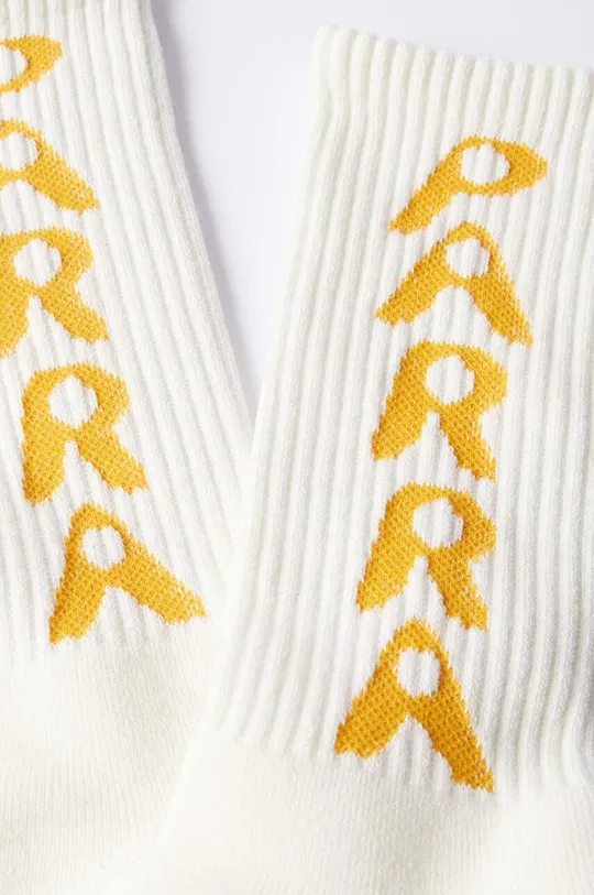 by Parra sosete Hole Logo Crew Socks alb