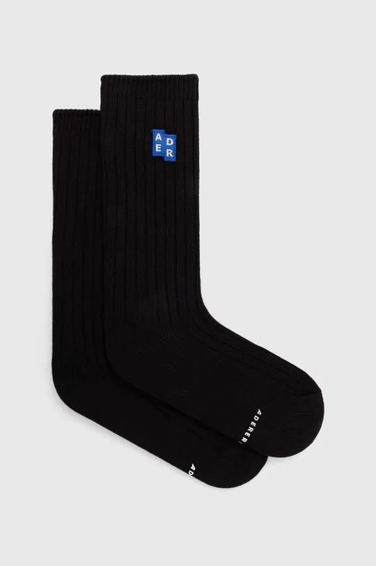 černá Ponožky Ader Error TRS Tag Socks Pánský