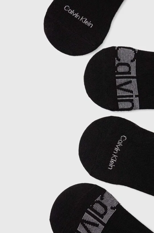 Ponožky Calvin Klein 4-pak čierna