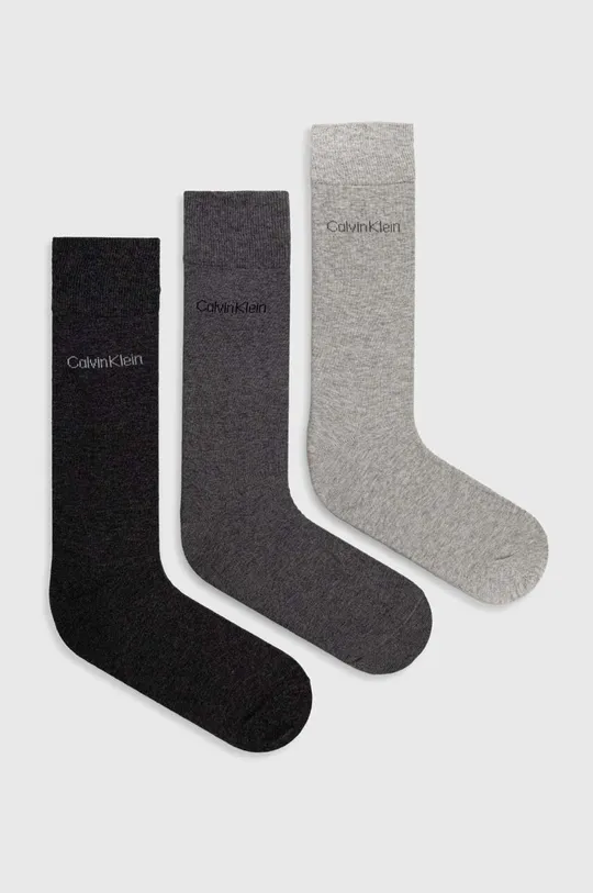 grigio Calvin Klein calzini pacco da 3 Uomo