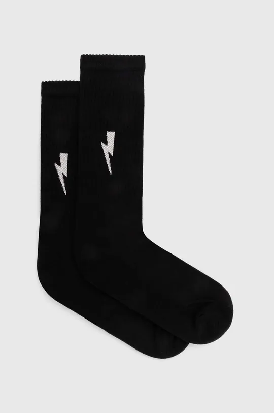čierna Ponožky Neil Barrett Bolt Cotton Skate Socks Pánsky
