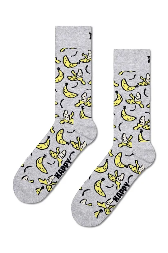 γκρί Κάλτσες Happy Socks Banana Sock Unisex