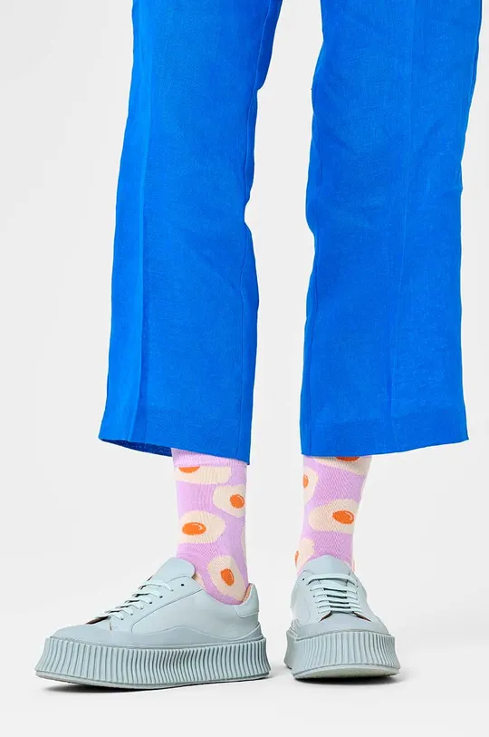 Ponožky Happy Socks Sunny Side Up Sock fialová