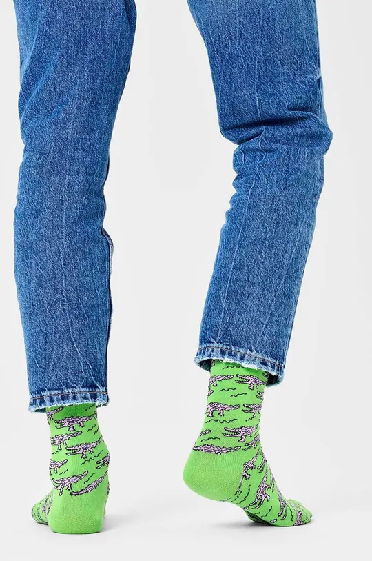 Čarape Happy Socks Crocodile 86% Pamuk, 12% Poliamid, 2% Elastan