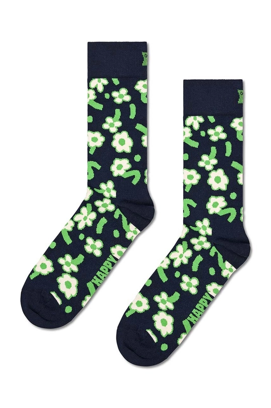 tmavomodrá Ponožky Happy Socks Dancing Flower Sock Unisex