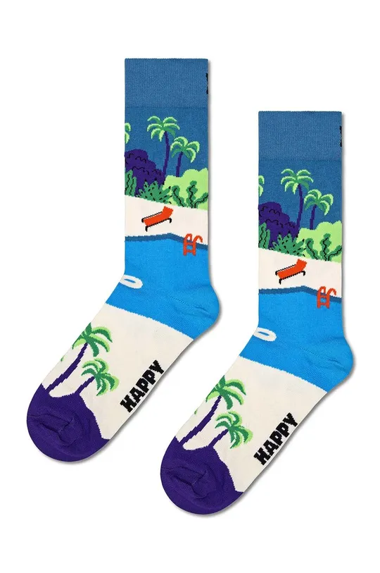 modrá Ponožky Happy Socks Poolside Unisex