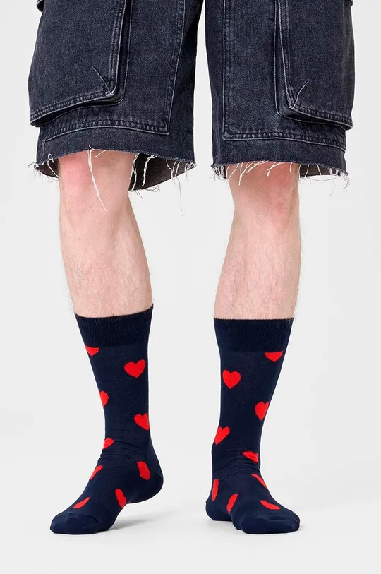 Κάλτσες Happy Socks Heart Sock 86% Βαμβάκι, 12% Πολυαμίδη, 2% Σπαντέξ