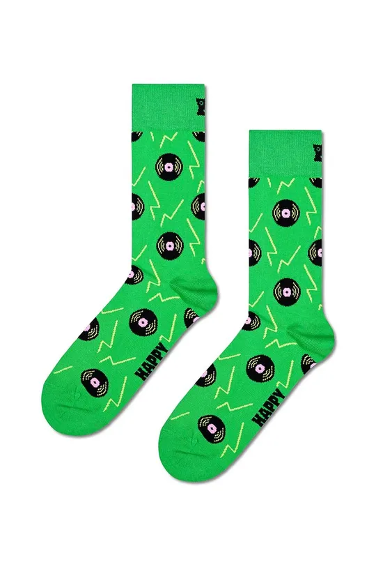 zelena Čarape Happy Socks Vinyl Green Sock Unisex
