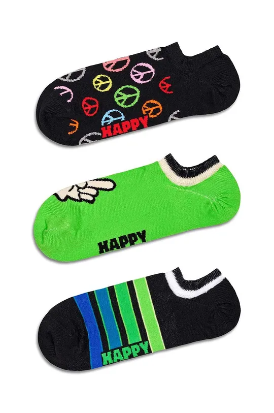 šarena Čarape Happy Socks Peace No Show Socks 3-pack Unisex