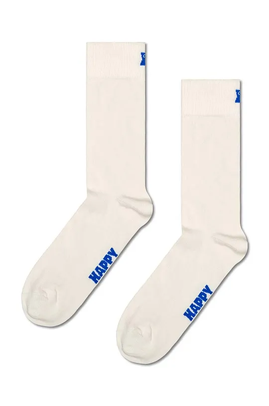 λευκό Κάλτσες Happy Socks Solid Unisex