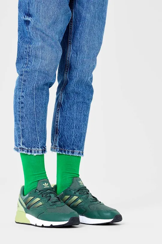 Nogavice Happy Socks Solid Sock zelena