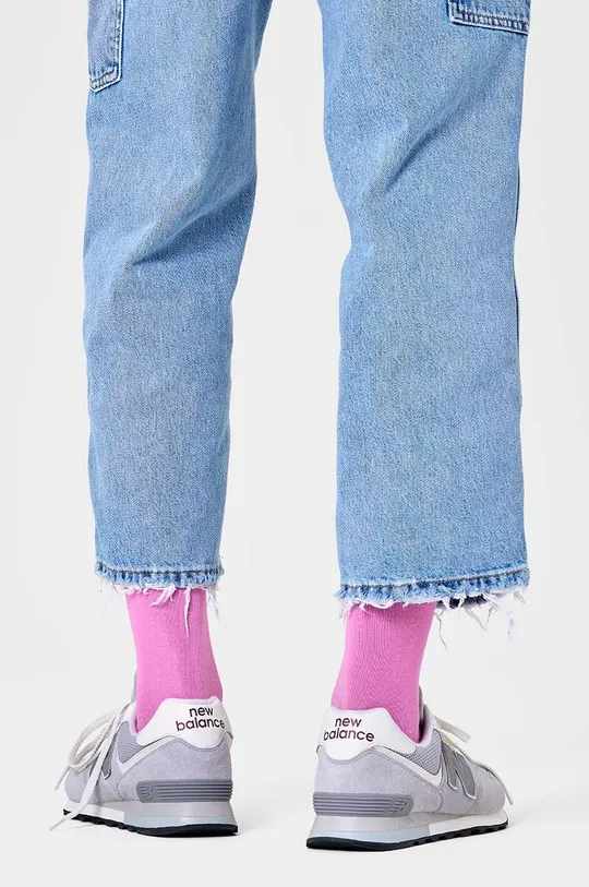 Κάλτσες Happy Socks Solid Sock ροζ