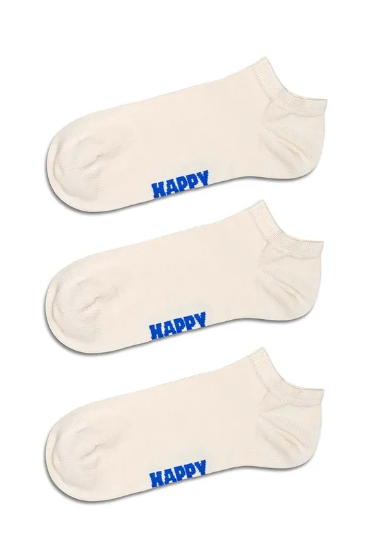 λευκό Κάλτσες Happy Socks Solid Low 3-pack Unisex