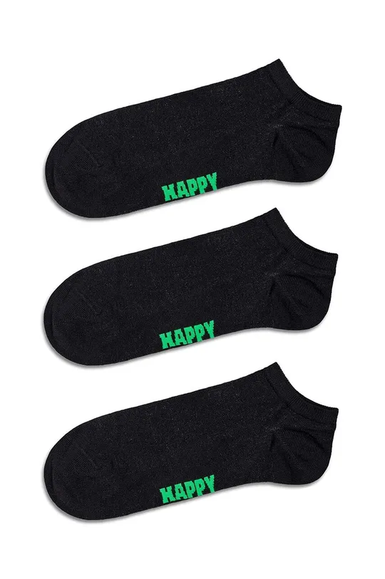 μαύρο Κάλτσες Happy Socks Solid Low 3-pack Unisex