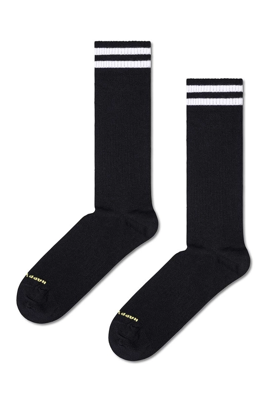 чорний Шкарпетки Happy Socks Solid Sneaker Thin Crew Sock Unisex